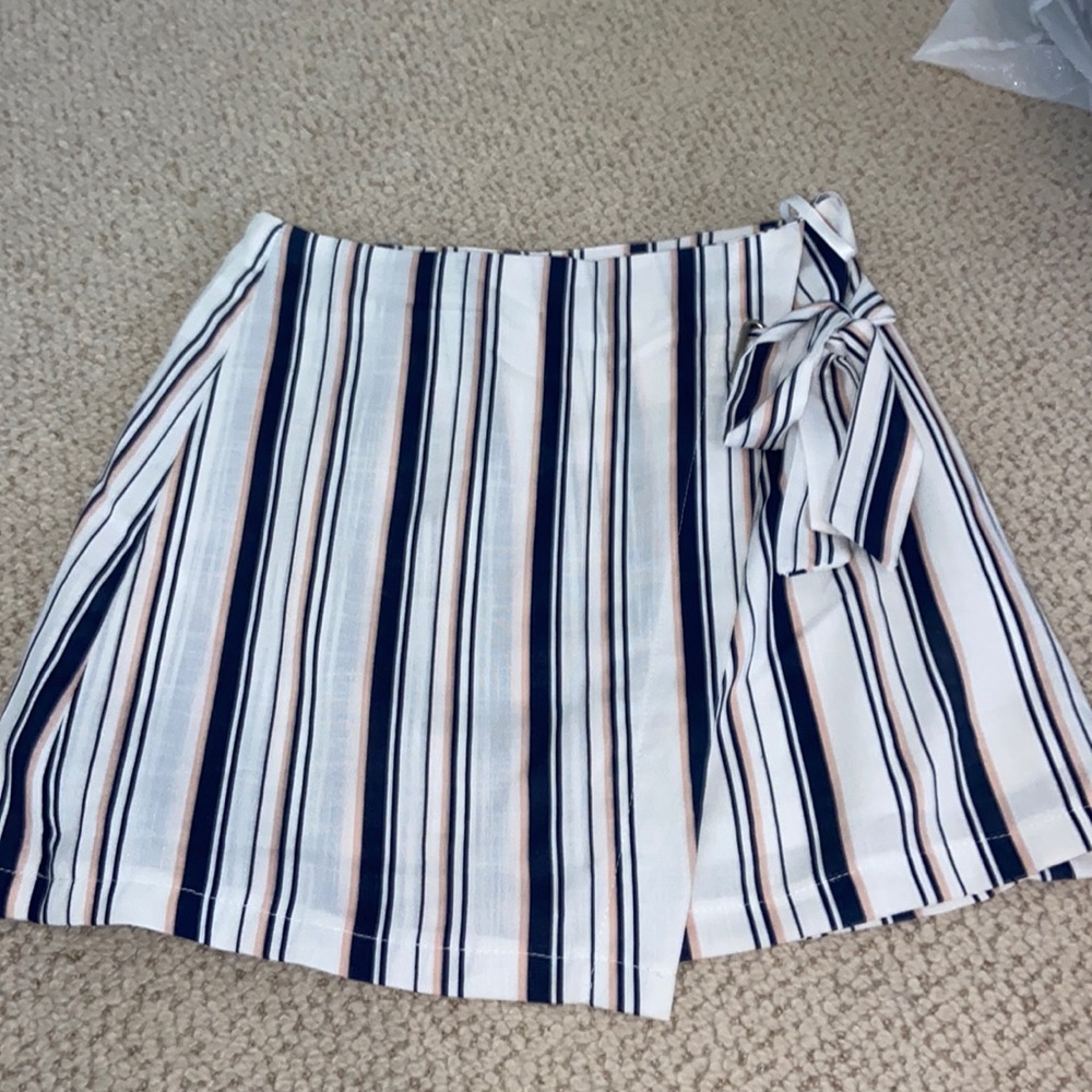 She & Sky zip up mini skirt